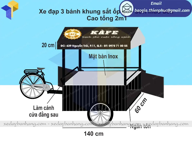 xe coffee bike lưu động