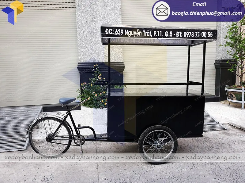 xe đạp bán cafe lưu động