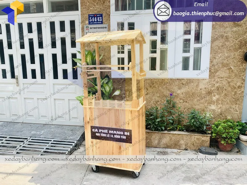 xe đẩy bán cafe lưu động